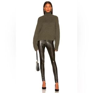 NWT Commando Faux Leather Moss Snake Leggings, Size 2X